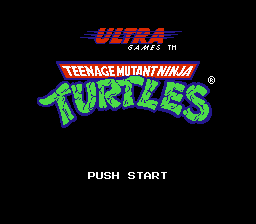Teenage Mutant Ninja Turtles title screen for Famicom